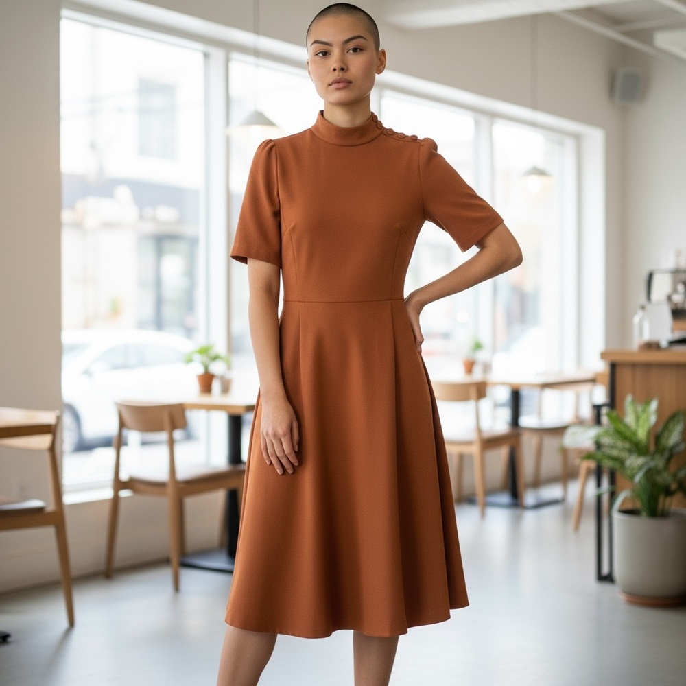 Ivy + Blu Chic Brown Dress